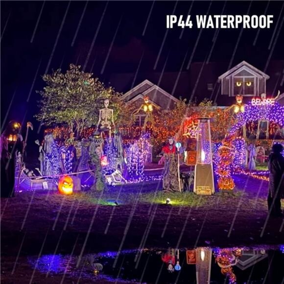 164FT 500 LED Halloween Lights, 8 Modes Waterproof Plug in String Lights - Picture 6 of 8